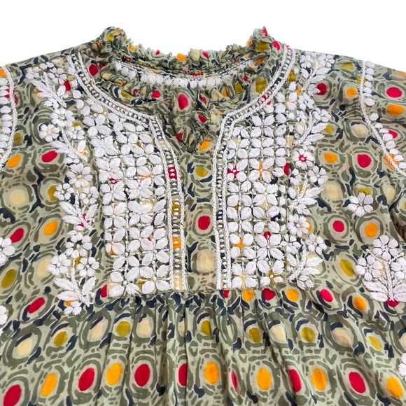 Boho Floral
Embroidered Tunic
Top | Olive Green
Multicolor | Peasant
Style M/L - Picture 6 of 9